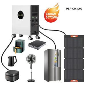 แบตเตอรี่ LiFePO4 ขายดีที่สุด 2400W 3072Wh สถานีไฟฟ้าพกพา MPPT คลื่นไซน์บริสุทธิ์ พร้อมล้อ ใช้ได้กับพลังงานแสงอาทิตย์และอะแดปเตอร์ AC - Product Image 3