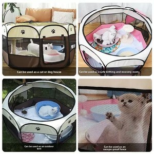 Casa para Mascotas Octogonal Plegable, Transpirable, Anti-Escape, para Parto de Gatos, Corral para Perros, Nido para Gatos, Universal para las Cuatro Estaciones, Moderno y Sencillo - Product Image 2
