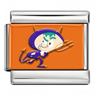 Bracelet à breloques italien en acier inoxydable, accessoires modulaires électroplaqués pour costumes d'Halloween pour enfants, en stock, fournisseur en gros