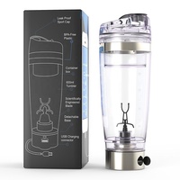 600ML/20OZ Portable Gym En Plein Air USB Rechargeable Électrique Vortex Poudre Shaker Bouteilles D'eau avec Stockage De Protéines