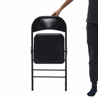 Chaise pliante d'extérieur pour barbecue, mariage, confortable, en PU, avec cadre en métal solide, vente en gros directe d'usine, best-seller