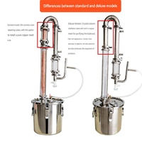 Alambic de distillation d'huiles essentielles en cuivre 20L pour l'extraction d'huile de whisky, de brandy et de lavande
