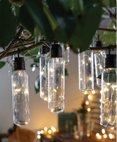 Luces LED Recargables, Impermeables IP44, Atenuables, 3000K Blanco Cálido, para Jardín, Decorativas, Solares, para Paisajes y Festivales