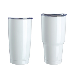 Sublimation Effect 20oz/30oz USA Warehouse Flip Top Straight Tumbler Stainless Steel Blanks Adult Kids Cup for Sublimation - Product Image 1