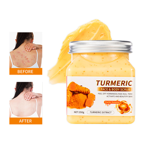 Factory Wholesale 350g Turmeric <b>Body</b> <b>Scrub</b> Deep Cleansing and Exfoliating Skin Care with Argan Oil for Face Use - Product Image 3