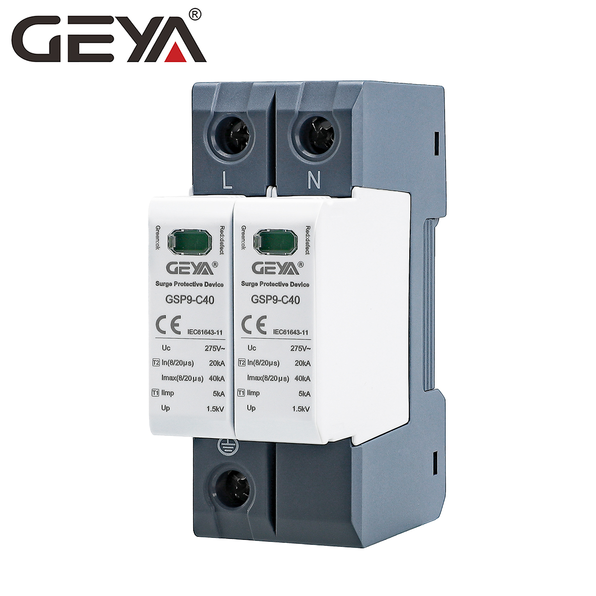 Устройство GEYA GSP9-C40-2P 40KA SPD 2P, электрическое устройство защиты от перенапряжения SPD 385 в 420 в, защитный сетевой фильтр для дома