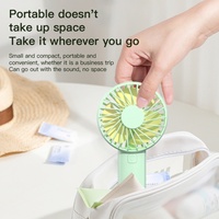 Mini ventilador portátil con batería de 1200mAh, carga USB, alta velocidad de viento, enfriador personal, diseño compacto para uso en hoteles, caravanas, playa y senderismo
