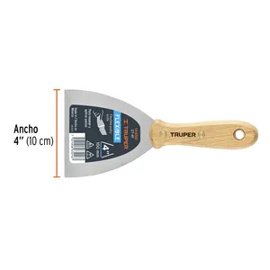 Espátula Flexible BOX 6 de 4' con Mango de Madera, TRUPER - Product Image 3