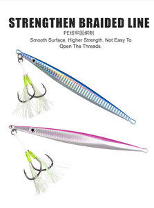 Vendita all'ingrosso 10 paia/borsa Teflon in acciaio ad alto tenore di carbonio Offshore pesanti ganci per Jigging luminosi teaser doppi Assist ganci per il Jigging lento - Product Image 6
