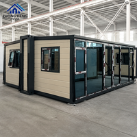 Maison conteneur extensible camouflage, maisonnette modulaire préfabriquée 20, 30, 40 pieds, aménagement personnalisé pour habitation ou bureau