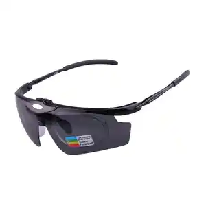 Guangzhou produttore custom polarizzati occhiali da sole uv400 occhiali da sole per lo sport con lenti intercambiabili
