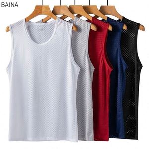 Fast Dry Ice Silk <b>Men's</b> Mesh Backless Sports <b>Bra</b> Summer Lightweight Slim-Fitting Fitness and Exercise <b>Wear</b> <b>for</b> <b>Men</b> - Product Image 1