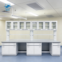 Mesa de Trabajo de Acero Personalizable para Laboratorio con Encimera de Resina Fenólica y Cajones para Taller