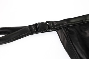 CELINNE Sexy Men <strong>Leather</strong> Thong Underwear Low Waist Soft Breathable Lightweight Stylish G <strong>String</strong> <strong>Men'S</strong> Briefs - Product Image 5