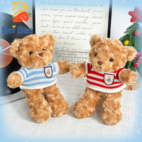 Fabricant de peluches : Ours en peluche tendance de 8 pouces pour machine à griffes, avec vêtements et logo personnalisé, jouet en peluche doux, en stock