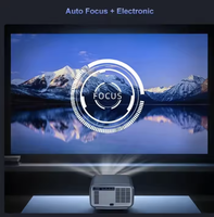 Mini projecteur LED 11000 lumens, 4K/1080p, double usage pour la maison et l'extérieur