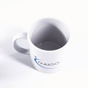 แก้วกาแฟเซรามิกเคลือบสีขาวแบบกำหนดเอง ของขวัญส่งเสริมการขายยอดนิยม พิมพ์โลโก้ของคุณได้ - Product Image 2