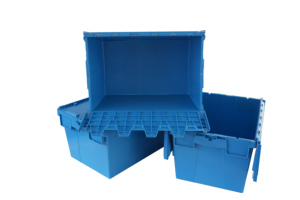 Tùy chỉnh nhựa hậu cần nestable lưu trữ công nghiệp Tote lưu trữ và di chuyển kèm theo nắp container hộp PP Crate - Product Image 3