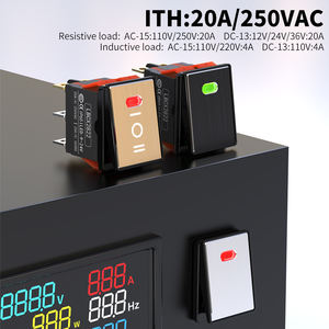 लानबू 28 मिमी * 22 मिमी rgb विकल्प 2/3 स्थिति लेचिंग रॉकर स्विच 2nc 9-24v 220v डस्टप्रूफ ब्लू लीड ip65 16a कंप्यूटर सामग्री - Product Image 2