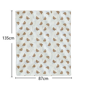 Set regalo personalizzato con stampa dell'orso <span class=keywords><strong>Baby</strong></span> Shower in cotone avvolgente Set regalo di mussola per neonati - Product Image 6