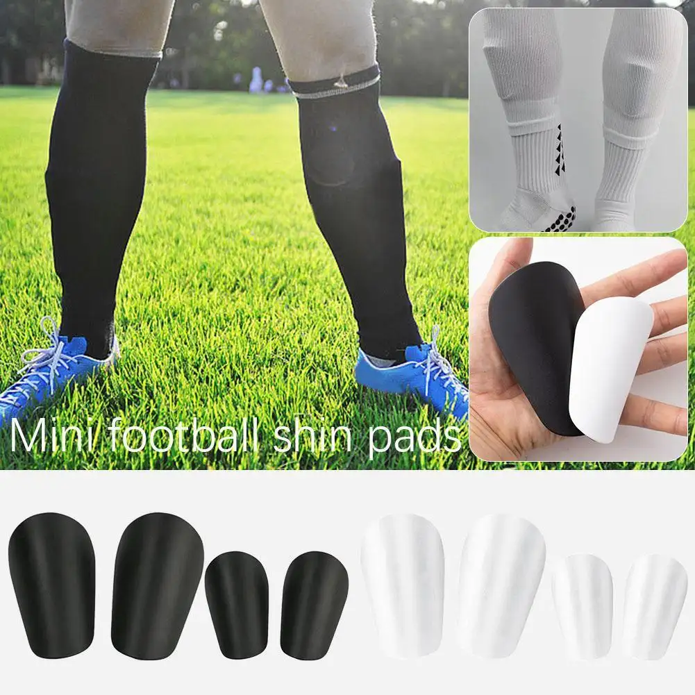 Aanpasbare Kleine Blanco Witte Sublimatie Voetbal En Grip Sokken Bewakers Shinpads Voetbal Mini Scheenbeschermers