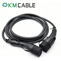 Câble de charge EV haute performance 22 kW 32 A triphasé Type 2 vers Type 2 Mode 3 pour station de recharge de véhicules électriques