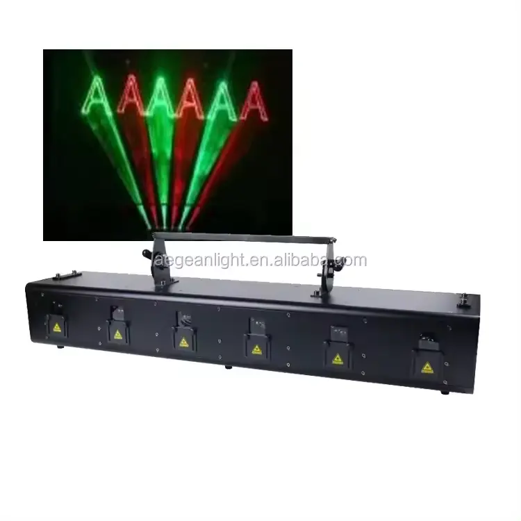 Новое поступление 6x2,5 Вт Rgb Анимация 6 Глаз Dmx лазерный прожектор для Dj Ktv