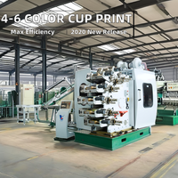 Machine d'impression offset 7 couleurs entièrement automatique haute performance pour gobelets en plastique jetables / Imprimante couleur pour motifs de gobelets à café en plastique