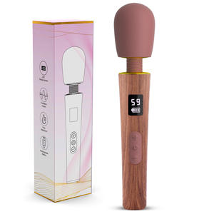 Venta caliente grano de madera AV varita vibrador 9 modos de vibración 5 velocidades USB recargable juguete sexual para mujeres - Product Image 5