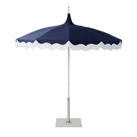 Parapluie pare-soleil Steeple-Poteau en aluminium anti UV avec glands, parfait pour les stations de plage