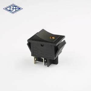 Interruptor basculante iluminado de punto negro T85 16A 250V aprobado por la CE Interruptor basculante iluminado de punto de encendido y apagado de 6 pines con luz roja amarilla - Product Image 5