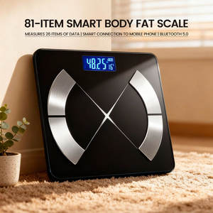 ओम स्मार्ट बॉडी फैट स्केल डिजिटल वेट स्केल एलसीडी डिस्प्ले 180 किलोग्राम/360lb वायरलेस इलेक्ट्रॉनिक डिजिटल स्केल स्वास्थ्य विश्लेषक ऐप - Product Image 5