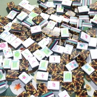 Mahjong américain de luxe gravé à 4 couches, Tapis de jardin Léopard Luxe, Cadeau artisanal haut de gamme