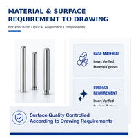 Goupille de guidage d'alignement pour connecteur optique MPO en acier inoxydable, sur mesure pour composant de précision tourné et broché CNC