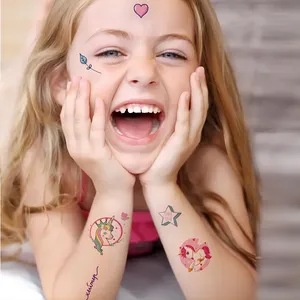 Glitter Sticker Tattoo Temporary Tattoo Summer Flower Stickers Cute Apparel Accessories For Body Face Kids Women Party