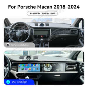BaoShang doble pantalla táctil 12,3 pulgadas Android 13 inalámbrico <span class=keywords><strong>Apple</strong></span> <span class=keywords><strong>Carplay</strong></span> Radio de coche para Porsche Macan 2018-2024 navegación Gps - Product Image 2