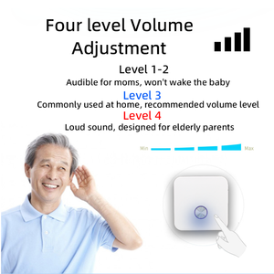 Ce chứng nhận 95dB không thấm nước hoảng loạn nút có thể điều chỉnh dây đeo an toàn báo động cổ tay cho người cao tuổi chăm sóc cá nhân sử dụng cửa điện thoại SOS - Product Image 4