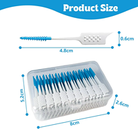 Brosses interdentaires en plastique à poils souples, cure-dents avec design antibactérien réutilisable pour les appareils dentaires, les implants et les soins bucco-dentaires