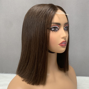 Pelucas Cortas Bob a Precio Económico, Pelucas Vietnamitas Lisas Naturales de 10 Pulgadas 2x6, Pelucas de Cabello Humano Kim - Product Image 1