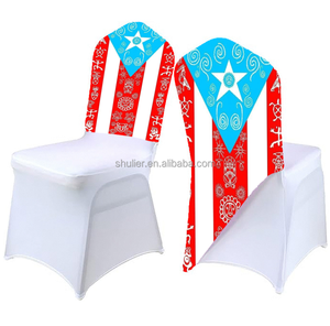 High Quality Puerto Rico Frog LOGO Spandex Elastic Stretch <strong>Chair</strong> <strong>Covers</strong> for Wedding Luxury Design <strong>Half</strong> Back <strong>Chair</strong> <strong>Cover</strong> - Product Image 5