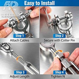<span class=keywords><strong>ตัว</strong></span>ปรับแรงดึงแบบหมุนได้ (Turnbuckle) ผลิตจากเหล็กกล้าคาร์บอนชุบสังกะสีร้อน ยี่ห้อ Jaw & Jaw ของสหรัฐอเมริกา แบบเปิดขนาด <span class=keywords><strong>3</strong></span>/4" X 9" สำหรับงานรัดสินค้าอุตสาหกรรมหนัก - Product Image 5
