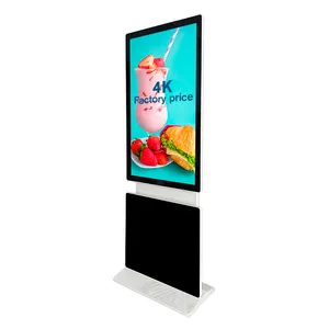 interaktiver touchscreen digitaler lcd-display-ständer rotierendes totem 360 reklame spieler rotation interaktiver kiosk