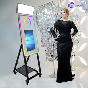 ミラーフォトブースマシン米国マイアミミラーフォトブース工場直接価格40インチ65インチガラスミラーフォトブース - Product Image 1