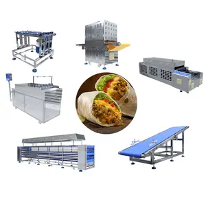 CE sertifikalı ticari Roti buğday unu Tortilla makinesi makinesi sıcak satış Wrap Tortilla üretim hattı tahıl ürün işleme