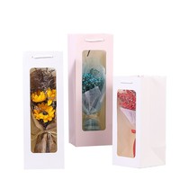 Herstellergefertigte, individuell gestaltete, luxuriöse, recycelbare Kraftpapier-Weinflaschentaschen mit eleganten Griffen für Geschenkverpackungen