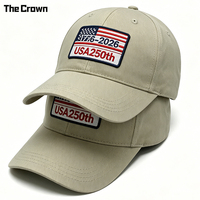 Gorra de Béisbol Personalizada con Logotipo, 6 Paneles, 250Th Usa, Venta al Por Mayor, Parche Tejido, Gorra de Algodón con Cierre de Velcro, Fabricante