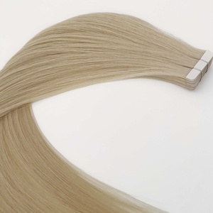 Extensiones de Cabello Ruso Adhesivas 1b al por Mayor, Cabello Humano Virgen Natural Fino Invisible para Salón - Product Image 5