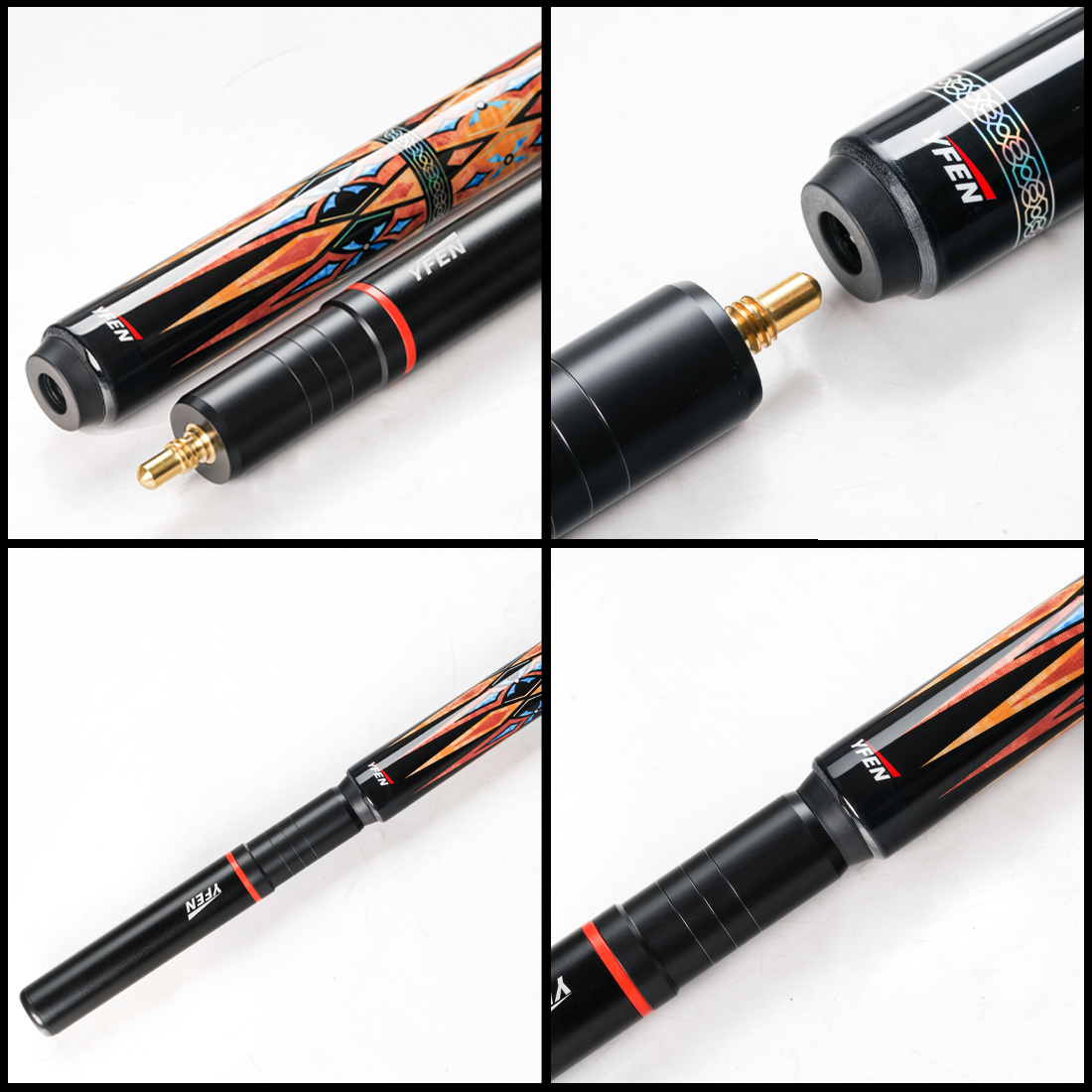 YFen Carbon Fiber Shaft Billiard Pool Cue Stick - Center Joint