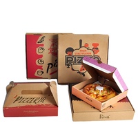 Kotak Pengiriman Pizza Bergelombang Kotak Pizza Ayam Beras Bunga Kotak Pizza Amerika dan Kentang Goreng Karton