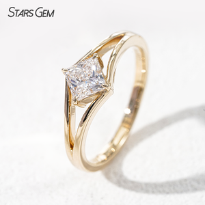Joyería Fina Starsgem, anillo de oro sólido de 10k con diamante suelto de 0.73ct, corte Asscher, certificado IGI, diamante cultivado en laboratorio. - Product Image 2